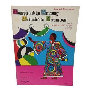 Joseph and the Amazing Technicolor Dreamcoat MUSIC BOOK Andrew Lloyd Webber VNTG